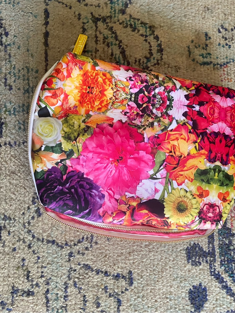 Sonia Kashuk Floral Print Makeup Bag in Pink, Purple, Yellow, Green